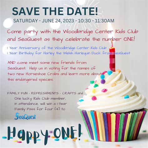 Woodbridge Center Kids Club & SeaQuest Celebrate the number ONE ...