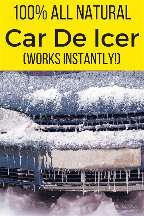 Got ice on your vehicle? Here's an easy recipe for all natural car de icer spray with rubbing ...