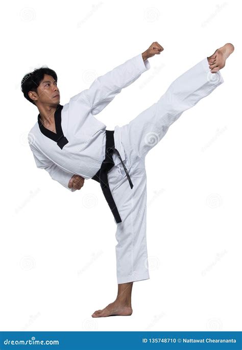 Master Black Belt TaeKwonDo Handsome Man Stock Photo - Image of charyeot, karate: 135748710