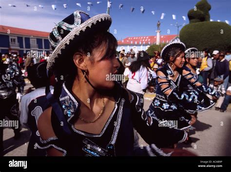 Festival dancers - Puno Week festival, Puno PERU Stock Photo - Alamy