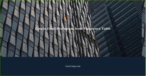 How to Create Excel Histogram from Frequency Table