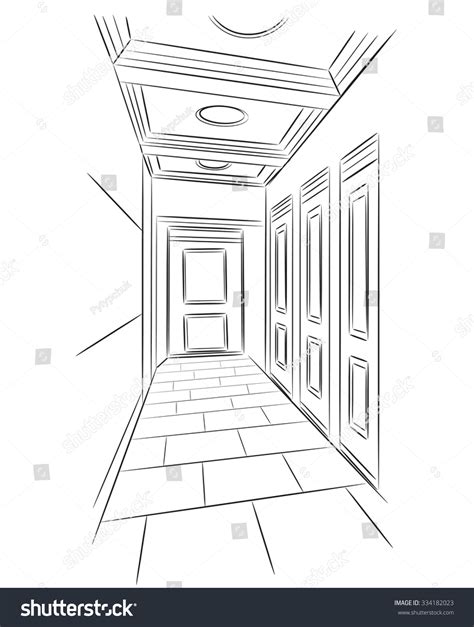 Hall Sketch Stock Vector (Royalty Free) 334182023 | Shutterstock