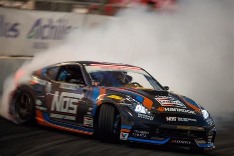 Chris Forsberg becomes the first-ever three-time Formula Drift World Champion in his Nissan 370Z