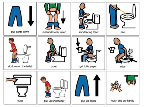 Visual Bathroom Potty Training for Boys Autism Picture - Etsy