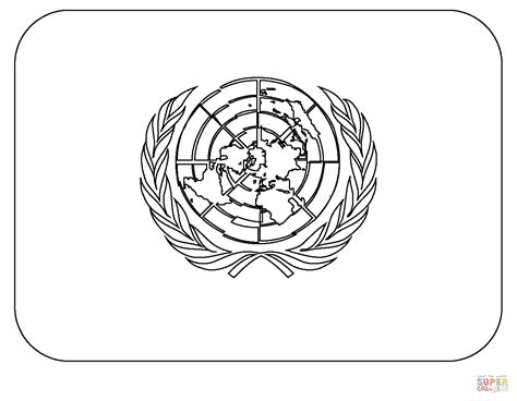 Flag of United Nations Emoji coloring page | Free Printable Coloring Pages