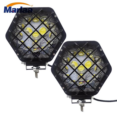 5 Inch 48W LED Work Light 12V Hexagon Led Tractor Work Lights 24V Fog Driving Spot Lamp offroad ...