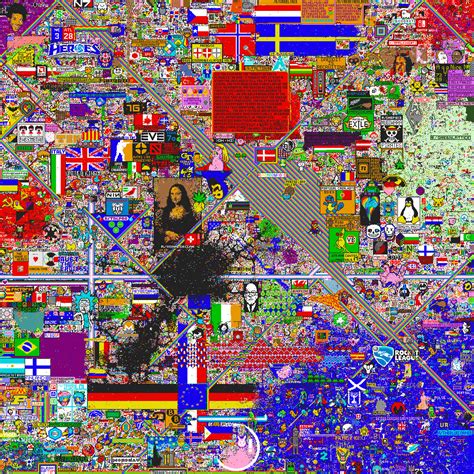 Reddit Users Participate in Elaborate Collaborative Canvas Made of 1 Million Pixels – BOOOOOOOM ...