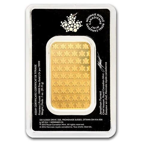 1 Oz Gold Bar - Royal Canadian Mint | New York Gold Co