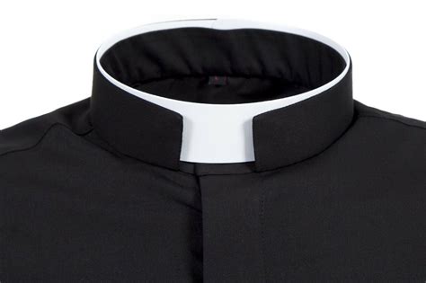 CLERICAL PRIEST SHIRT BLACK ROMAN COLLAR LONG SLEEVE | eBay