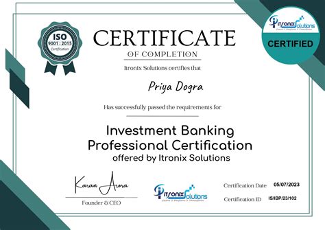 Investment Banking Professional Certification