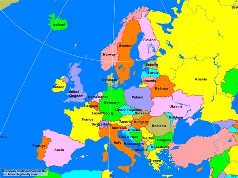 Europe Political Map Countries