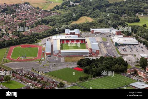 aerial view of Leigh Centurions Rugby League Club ground, Leigh Sports Village Stadium ...