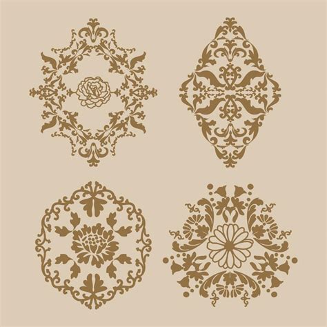 Set of floral vintage patterns. Mehndi pattern. Decorative texture ...