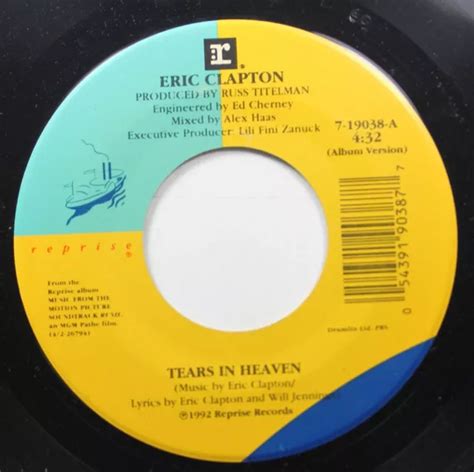 ROCK 45 ERIC Clapton - Tears In Heaven / Tricks And Lines On Reprise $10.00 - PicClick