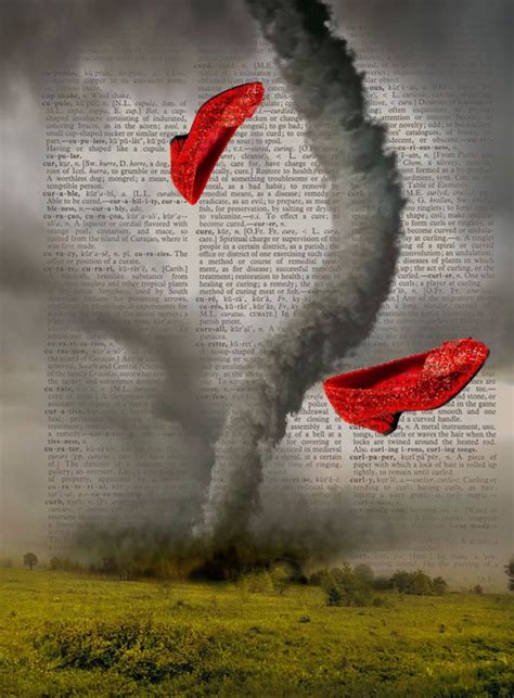 Dorothy's Red Shoes Wizard Of Oz Print Tornado Movie ...