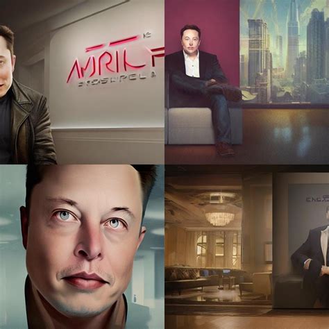 Elon Musk next to a sign in a hotel lobby that says "Elon Musk" and ...