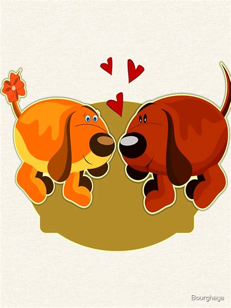 "valentine's day gifts for him Cartoon drawings of two cute dogs ...