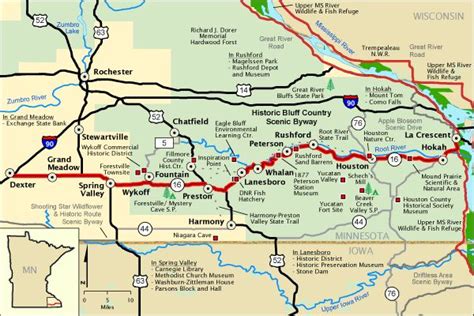 Historic Bluff Country Scenic Byway - Map | America's Byways | Minnesota travel, Scenic byway ...