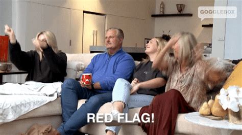 Red Flag Wave GIF by Gogglebox Australia - Find & Share on GIPHY