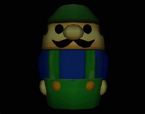 Supper Mario Broth - Unused model for a Luigi toy resembling a nesting...