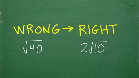 Square root of 40 simplified = ? many algebra students don’t get this ...