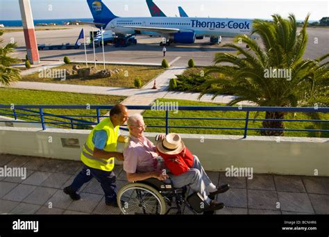 International arrivals at Kefalonia Airport on the Greek island of Kefalonia Greece GR Stock ...