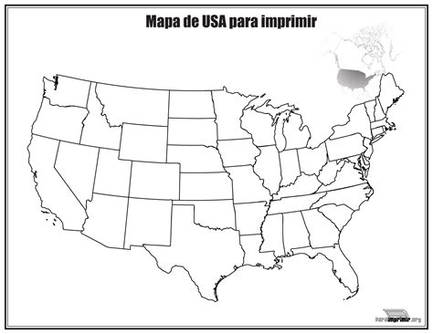 Mapa-de-Estados-Unidos-sin-nombres-para-imprimir | ParaImprimir.org