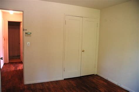 Hallway and closet doors, hardwood floors, larger bedroom,… | Flickr