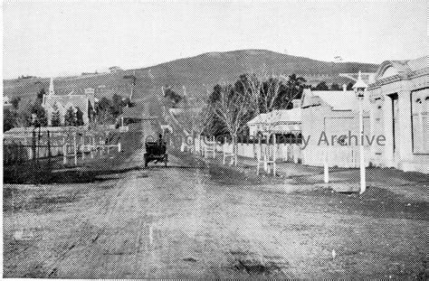 Black and white printed image, possibly photocopy, of Whyte Street, Coleraine, Victoria ...