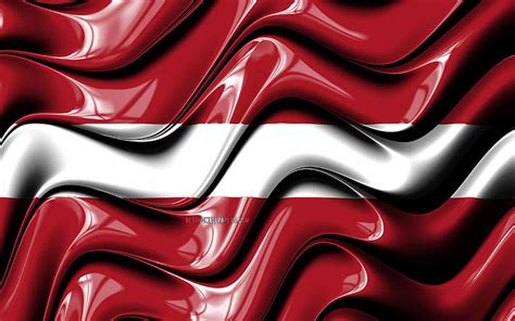 Latvian flag, Europe, national symbols, Flag of Latvia, 3D art, Latvia, European countries ...