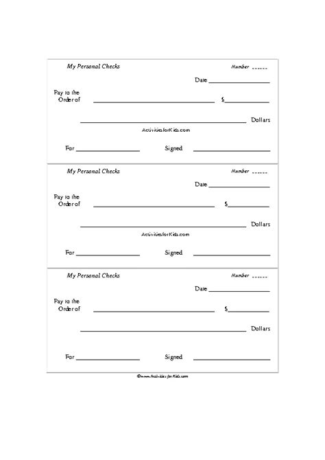 Printable Personel Play Checks Template Pdf Format - PDFSimpli