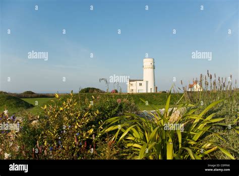 Old Hunstanton Lighthouse from Cliff Parade Stock Photo - Alamy