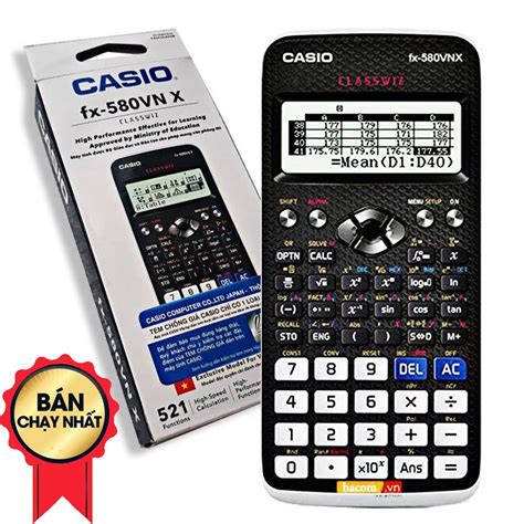 Máy tính học sinh CASIO FX-580VN X Hàng Thailand Tính Toán Nhanh,Độ Chính Xác Cao,Chất Lượng Bền ...