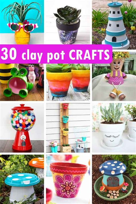 30 CLAY POT CRAFTS -- fun ideas for flower pots, inside and out!