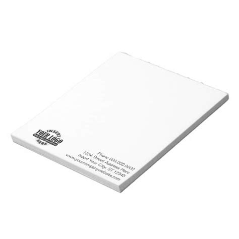 Basic Office or Business Logo Notes Notepads | Zazzle