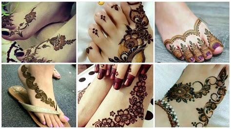 Simple Feet Mehndi Design Collection - YouTube