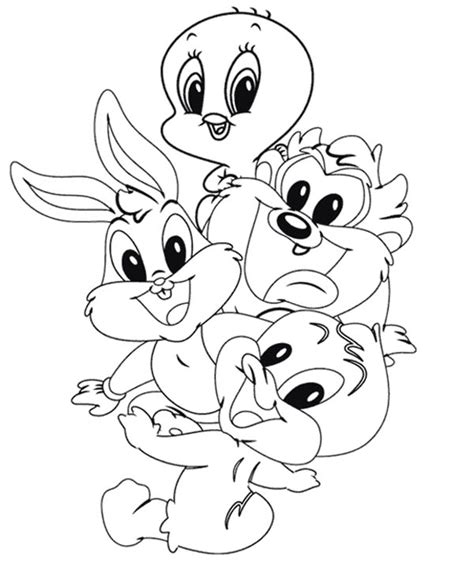 Awesome Baby Looney Tunes Character Coloring Page : Kids Play Color