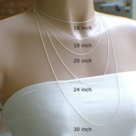 Necklace lengths | Sterling silver chain necklace, Thin silver chain necklace, Silver necklace