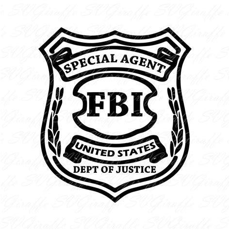 Pretend FBI Special Agent badge SVG dxf png pdf jpg eps files | FBI badge Vector | fbi clipart ...