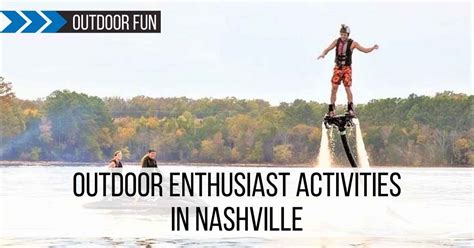 Outdoor Enthusiast Activities in Nashville - Visit Downtown Nashville