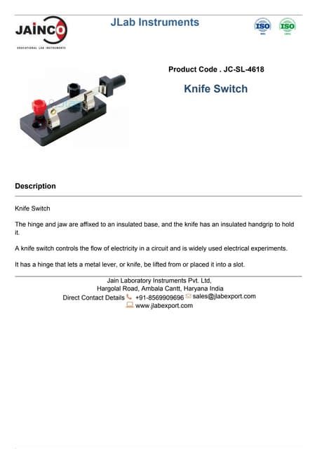 Knife switch | PDF