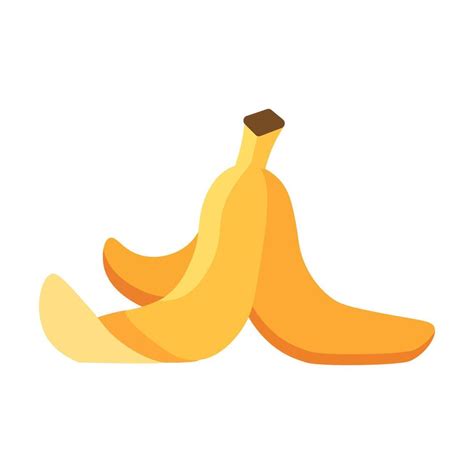 Banana peel icon flat design pop art illustration. 43504573 Vector Art ...