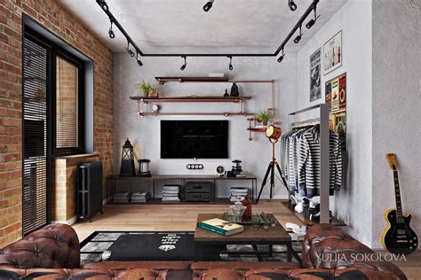 How To Design Industrial Style Bachelor Pads: 4 ExamplesInterior Design ...