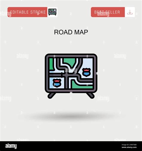 Road map Simple vector icon Stock Vector Image & Art - Alamy