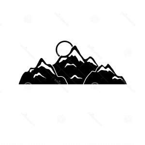 Snow Mountain Silhouette at GetDrawings | Free download