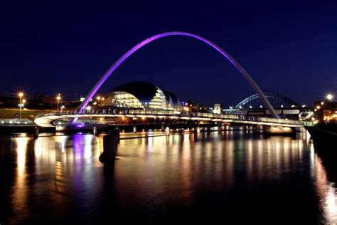 Download Newcastle Gateshead Quayside Night Wallpaper | Wallpapers.com