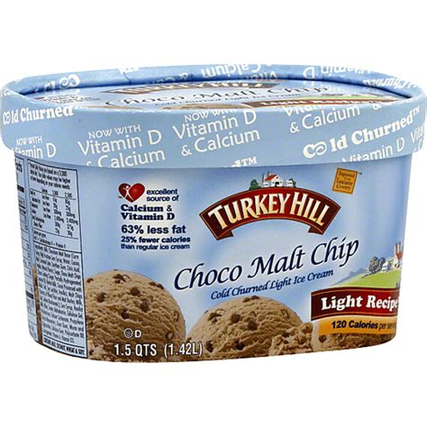 Turkey Hill Light Recipe Ice Cream, Light, Cold Churned, Choco Malt Chip | Ice Cream | Foodtown