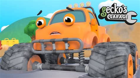 Max The Monster Truck Is STUCK｜Gecko's Garage｜Funny Cartoon For Kids｜Learning Videos For ...