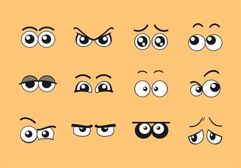 Ojos de dibujos animados Vector Set 524560 Vector en Vecteezy