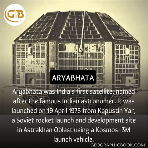 Indias First Satellite: Aryabhatta - Geographic Book